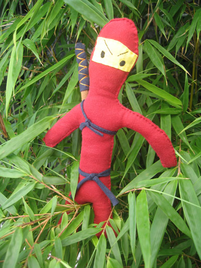 ninja-stoffpuppe