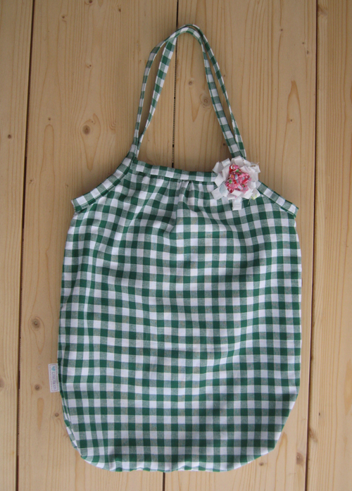 stofftasche_handmade_grün karo