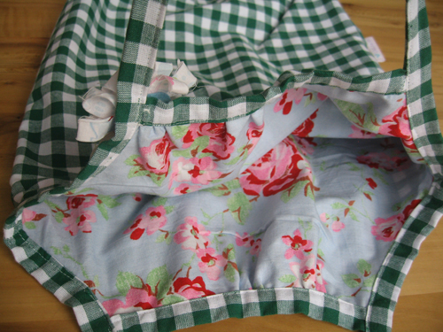 stofftasche_handmade_grün karo